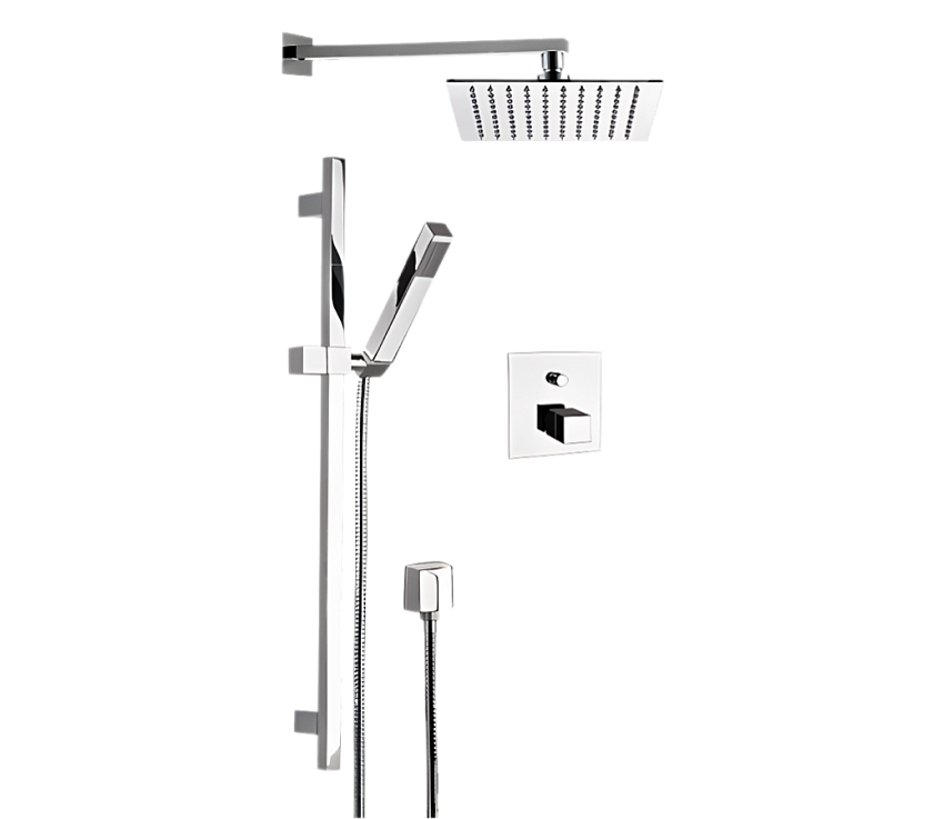 Встроенная душевая система Remer Rubinetterie Q-Elegance, хром QT09S01UFS20