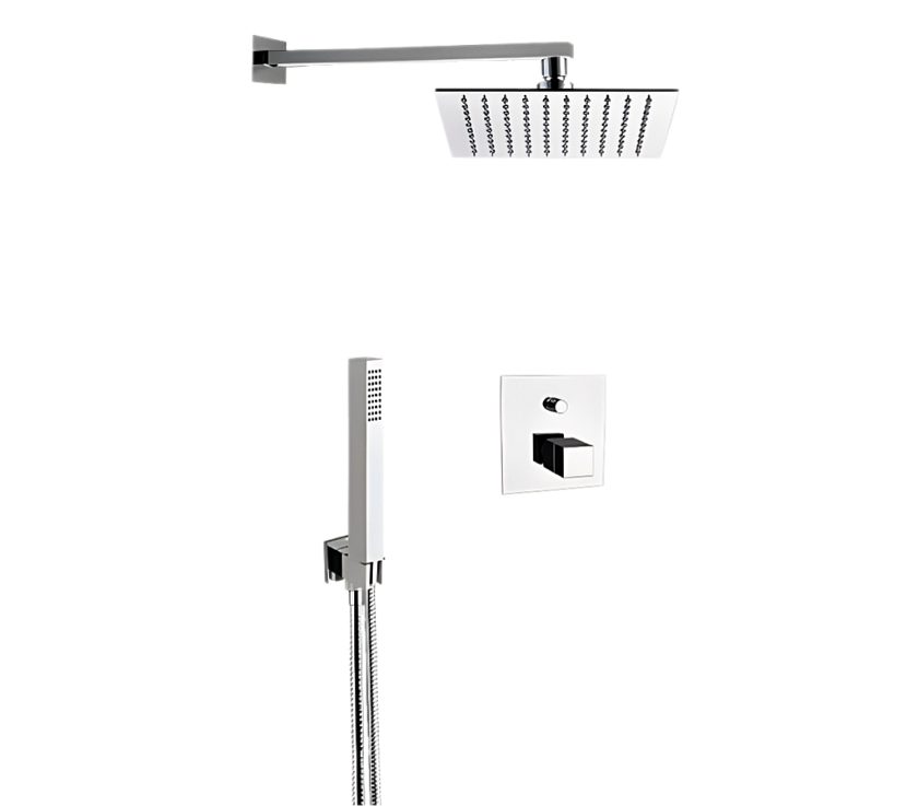 Встроенная душевая система Remer Rubinetterie Q-Elegance, хром QT09S02UFS20