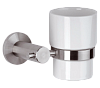 Стакан для зубных щеток Remer Rubinetterie Minimal INOX, нержавеющая сталь, Mi15INOXCR