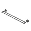 Полотенцедержатель прямоугольный Cezares Relax, оружейная сталь, RELAX-THD-65-GM