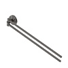 Полотенцедержатель прямоугольный Cezares Relax, оружейная сталь, RELAX-THD-S-GM