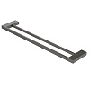 Полотенцедержатель прямоугольный Cezares Slider, оружейная сталь, SLIDER-THD-60-GM