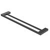 Полотенцедержатель прямоугольный Cezares Slider, черный матовый, SLIDER-THD-60-NOP