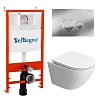 Инсталляция с унитазом, сиденьем и кнопкой смыва BelBagno Uno, белый, BB5177CH-TOR/SC/BB026/BB081CR