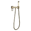 Смеситель с гигиеническим душем Gappo G17-3, золотой сатин, G2017-3
