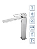 Высокий смеситель для раковины BelBagno Luce, хром, LUC-LMC-CRM