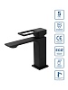 Смеситель для раковины BelBagno Luce, черный матовый, LUC-LVM-NERO