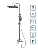 Душевая система BelBagno Due, хром, DUE-DOCM-CRM