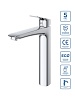 Высокий смеситель для раковины BelBagno Due, хром, DUE-LMC-CRM-W0
