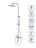 Душевая система BelBagno Aurora, хром, AURORA-VSCM-CRM