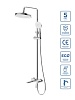 Душевая система BelBagno Albano, хром, ALBANO-VSCM-CRM