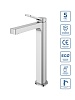 Высокий смеситель для раковины BelBagno Albano, хром, ALBANO-LMC-CRM-W0