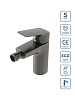 Смеситель для биде BelBagno, оружейная сталь, DUE-BD-GM-W0