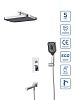 Душевая система встраиваемая BelBagno Due, хром, DUE-VDSET-CRM