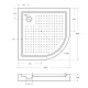 Душевой поддон Cezares TRAY-A-R, 100x100, TRAY-A-R-100-550-15-W0 - изображение 2