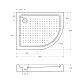 Душевой поддон Cezares TRAY-A-RH, 100x80, L, TRAY-A-RH-100/80-550-15-W-L - изображение 3
