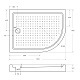 Душевой поддон Cezares TRAY-A-RH, 120x90, L, TRAY-A-RH-120/90-550-15-W-L - изображение 3