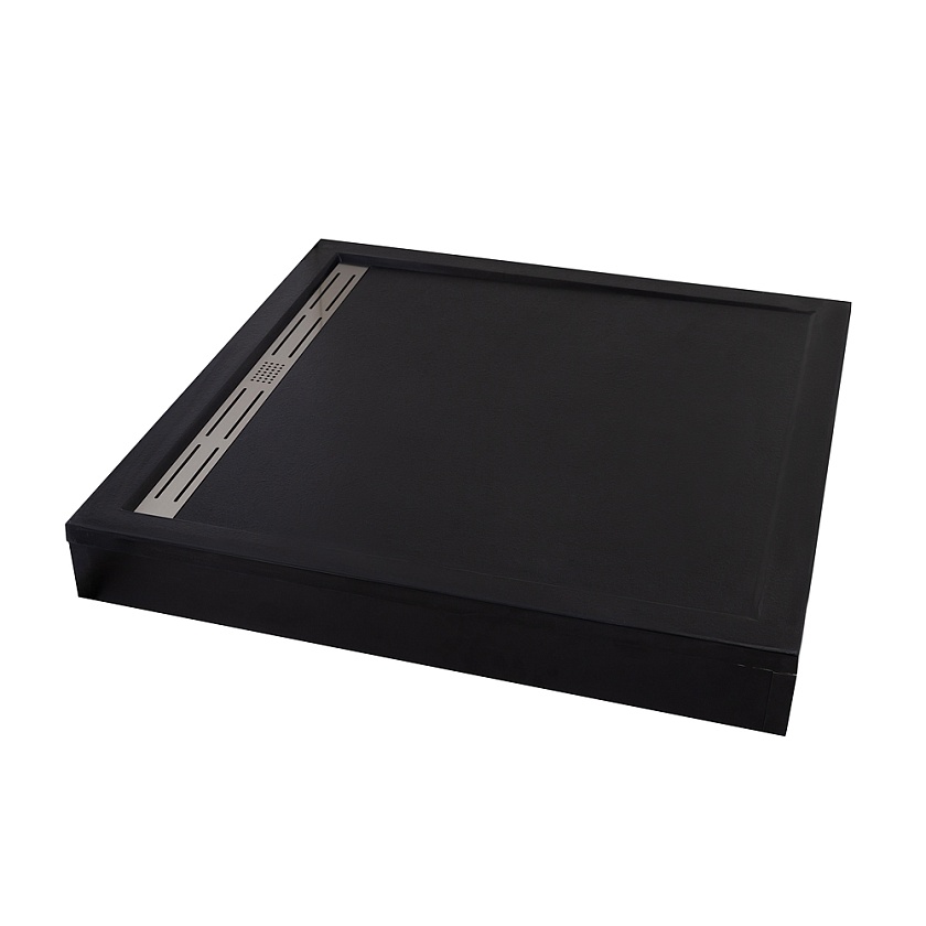 Душевой поддон Cezares TRAY-AS-A, 100x100, чёрный матовый, TRAY-AS-A-100-30-NERO