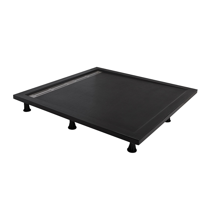 Душевой поддон Cezares TRAY-AS-A, 100x100, чёрный матовый, TRAY-AS-A-100-30-NERO