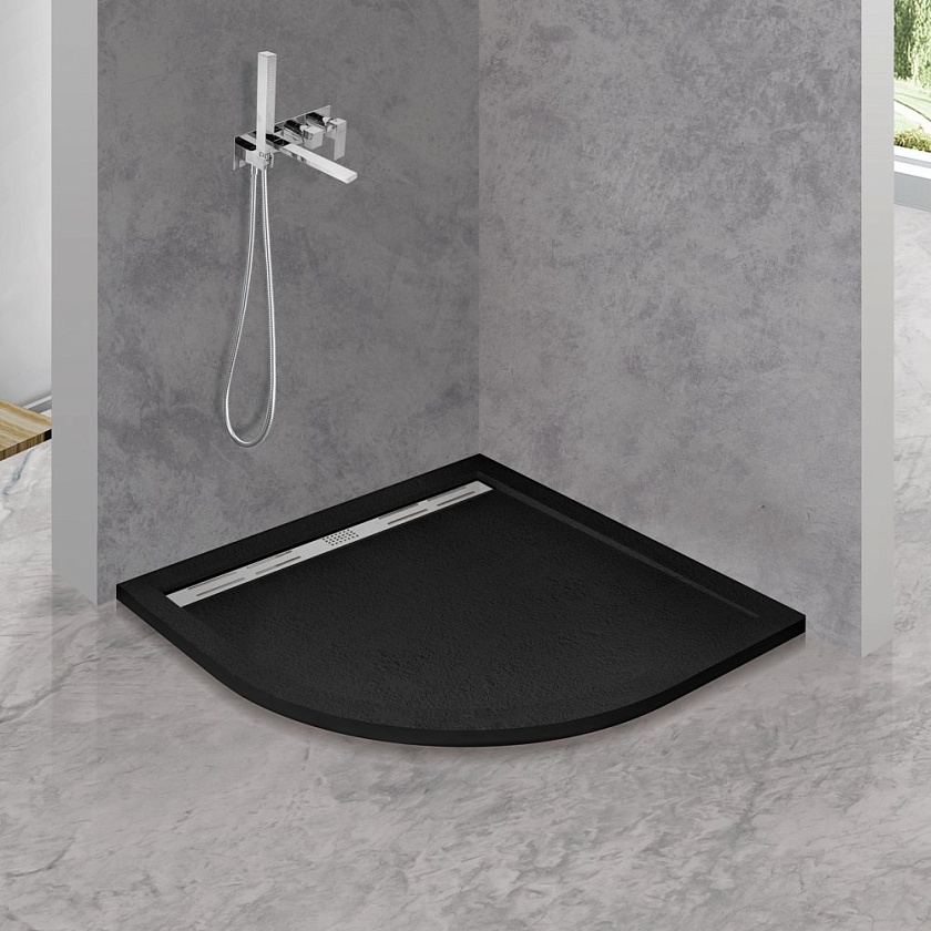 Душевой поддон Cezares TRAY-AS-R, 90x90, чёрный матовый, TRAY-AS-R-90-30-NERO