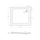 Душевой поддон Cezares TRAY-M-AH, 100x100, TRAY-M-AH-100/90-35-W - изображение 2