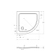Душевой поддон Cezares TRAY-M-R, 80x80, TRAY-M-R-80-550-35-W - изображение 2