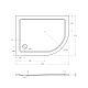 Душевой поддон Cezares TRAY-M-RH, 120x90, L, TRAY-M-RH-120/90-550-35-W-L - изображение 2