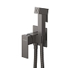 Смеситель с гигиеническим душем Cezares Slider, оружейная сталь, SLIDER-DIF-GM