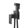 Смеситель с гигиеническим душем Cezares Slider, черный матовый, SLIDER-DIF-NOP