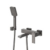 Смеситель для ванны Cezares Slider, оружейная сталь, SLIDER-VD-GM