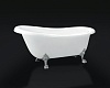 Ванна с ножками и сливом-переливом BelBagno, 170x80, BB04+BB-LEG-EAGLE-CRM+BB04-EAGLE-SUP+BB-OVF-02-CRM