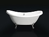 Ванна с ножками и сливом-переливом BelBagno, 182x75, BB05+BB-LEG-LION-CRM+BB05-SUP+BB567-OVF-CRM