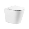 Унитаз с сиденьем BelBagno Flay-R, приставной, BB1003CBR+BB2111SC