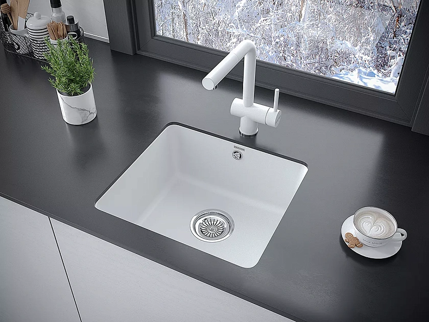 Кухонная мойка Paulmark UNTER PM204543-WH, белый матовый
