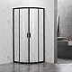 Душевой угол Veconi Rovigo RV-202B, 80x80, черный, стекло прозрачное, RV202B-80-01-C4 - изображение 1