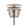 Донный клапан ABBER без перелива, фиксированный, золото матовое, AF0012G