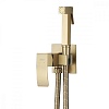 Смеситель с гигиеническим душем Abber Wasserfall, золото матовое, AF8625G