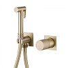 Смеситель с гигиеническим душем Abber Rund, золото матовое, AF8725G