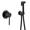 Смеситель с гигиеническим душем Abber Emotion, черный матовый, AF8825B