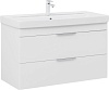 Тумба с раковиной Aquanet Ирис New 100 белый глянец