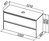 Столешница под раковину Allen Brau Activity, 120 см, 1.34025.ST