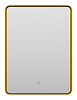 Зеркало в ванную Misty Mercury, 60 см, MER-Rett6-060/80-gold