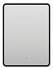 Зеркало в ванную Misty Mercury, 60 см, MER-Rett6-060/80-black