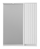 Шкаф с зеркалом Misty Balaton, 65 см, BAL-04065-01-П