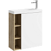 Тумба с раковиной Аqwella Alba ALB0106RDD+ALB0706WM Дерево светлое / Белый