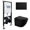 Инсталляция с унитазом Abber Bequem черный матовый AC1100MB-AC0105-AC0121MB