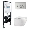 Инсталляция с унитазом Abber Bequem хром AC1100-AC0105-AC0121