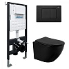 Инсталляция с унитазом Abber Bequem черный матовый AC1100MB-AC0105-AC0120MB