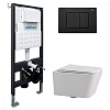Инсталляция с унитазом Abber Rechteck черный матовый AC1201-AC0105-AC0120MB