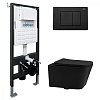 Инсталляция с унитазом Abber Rechteck черный матовый AC1201MB-AC0105-AC0120MB